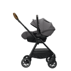 Nuna Arra Next Car Seat With Base Next-Car Seat Features (Rear Facing, 3 Positions & 157 Degrees Flat Reclining Seat, For 0 to 1.5Y-Base Features (Smart Swivel Lock, Steel Stability Leg) - Granite