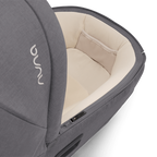 Nuna Cari NEXT Baby Carry Cot-Doubling As Car Seat & Carry Cot-3 Point Harness-With Organic Jersey Infant Insert & Dream Drape-2 Years Warranty-For 0 to 12M (Upto 13 Kg)-Granite