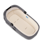 Nuna Cari NEXT Baby Carry Cot-Doubling As Car Seat & Carry Cot-3 Point Harness-With Organic Jersey Infant Insert & Dream Drape-2 Years Warranty-For 0 to 12M (Upto 13 Kg)-Granite