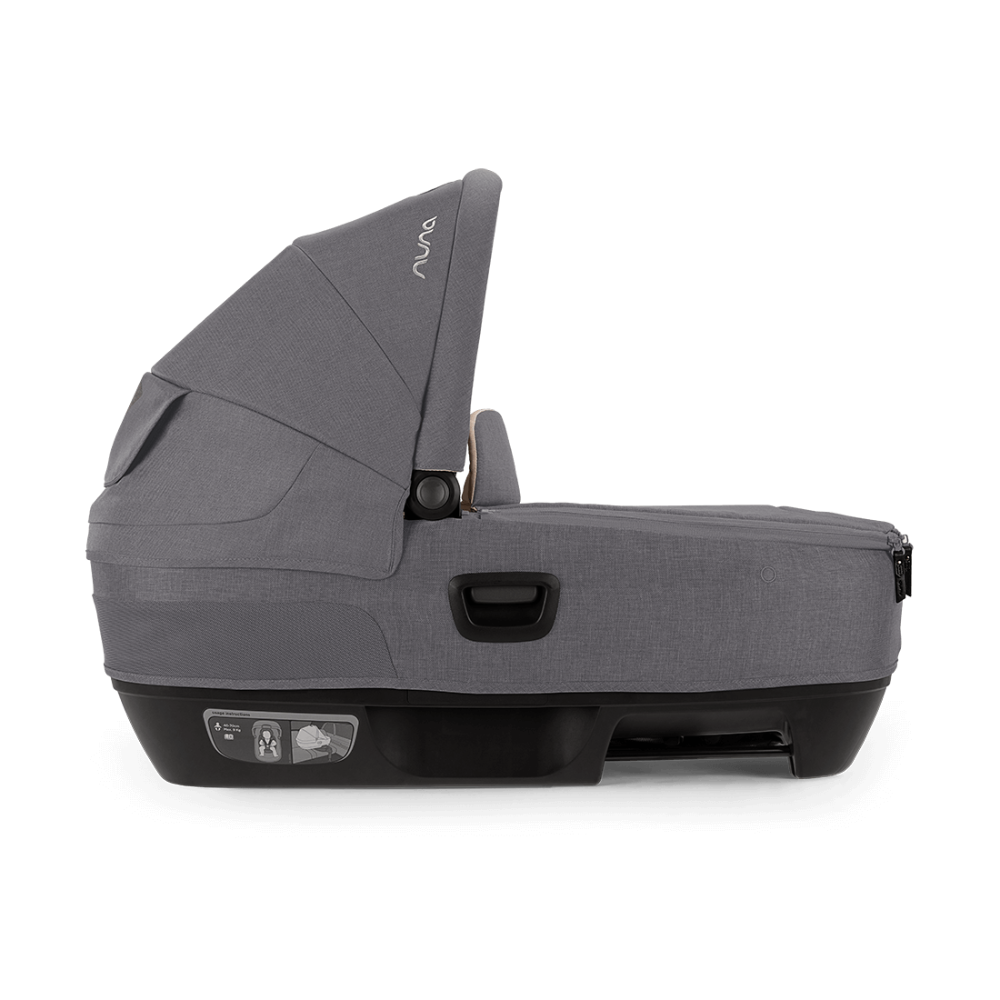 Nuna Cari NEXT Baby Carry Cot-Doubling As Car Seat & Carry Cot-3 Point Harness-With Organic Jersey Infant Insert & Dream Drape-2 Years Warranty-For 0 to 12M (Upto 13 Kg)-Granite