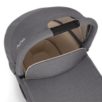 Nuna Cari NEXT Baby Carry Cot-Doubling As Car Seat & Carry Cot-3 Point Harness-With Organic Jersey Infant Insert & Dream Drape-2 Years Warranty-For 0 to 12M (Upto 13 Kg)-Granite