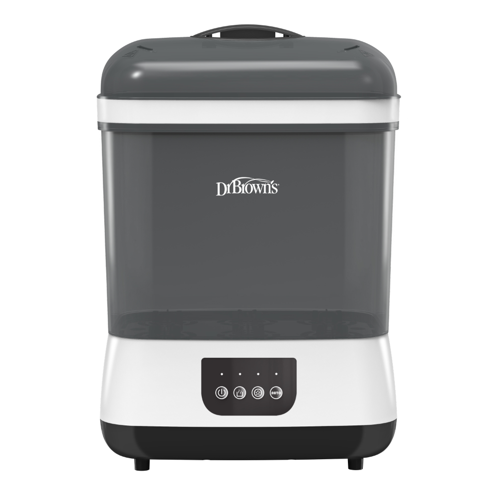 Dr. Brown's Sterilizer and Dryer w/ Air Filter (plus extra Filter), Gray, E/F Plug - Grey & White