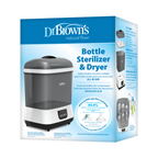 Dr. Brown's Sterilizer and Dryer w/ Air Filter (plus extra Filter), Gray, E/F Plug - Grey & White