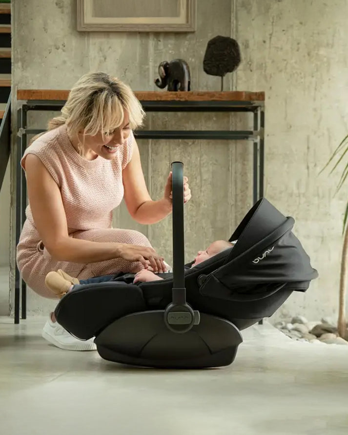 Nuna Arra Next Baby Car Seat-Rear Facing-3 Positions & 157 Degrees Flat Reclining Seat-Lightweight-10 Positions Adjustable Headrest-For 0 to 1.5Y (Upto 13 Kg) - Caviar