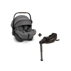 Nuna Arra Next Car Seat With Base Next-Car Seat Features (Rear Facing, 3 Positions & 157 Degrees Flat Reclining Seat, For 0 to 1.5Y-Base Features (Smart Swivel Lock, Steel Stability Leg) - Granite