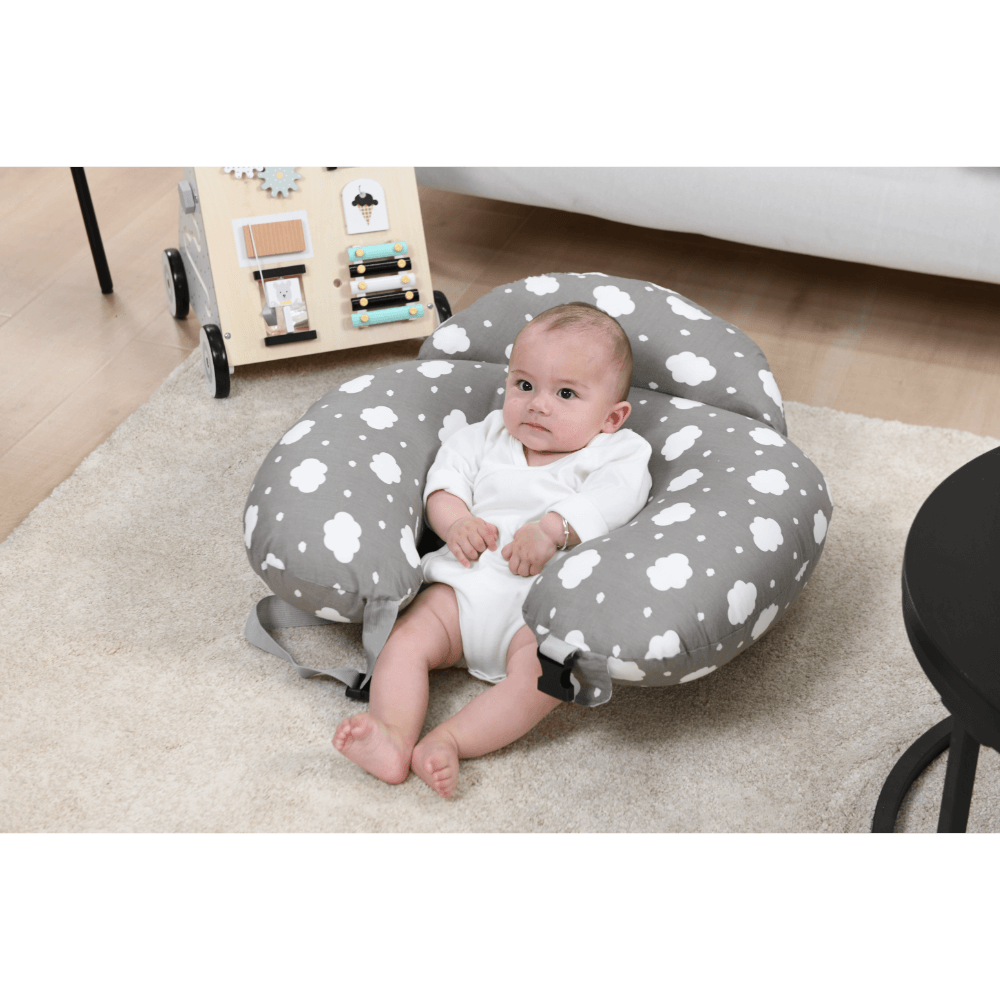 Momcozy Maternity Accessory Adjustable Nursing Pillow - Grey & White