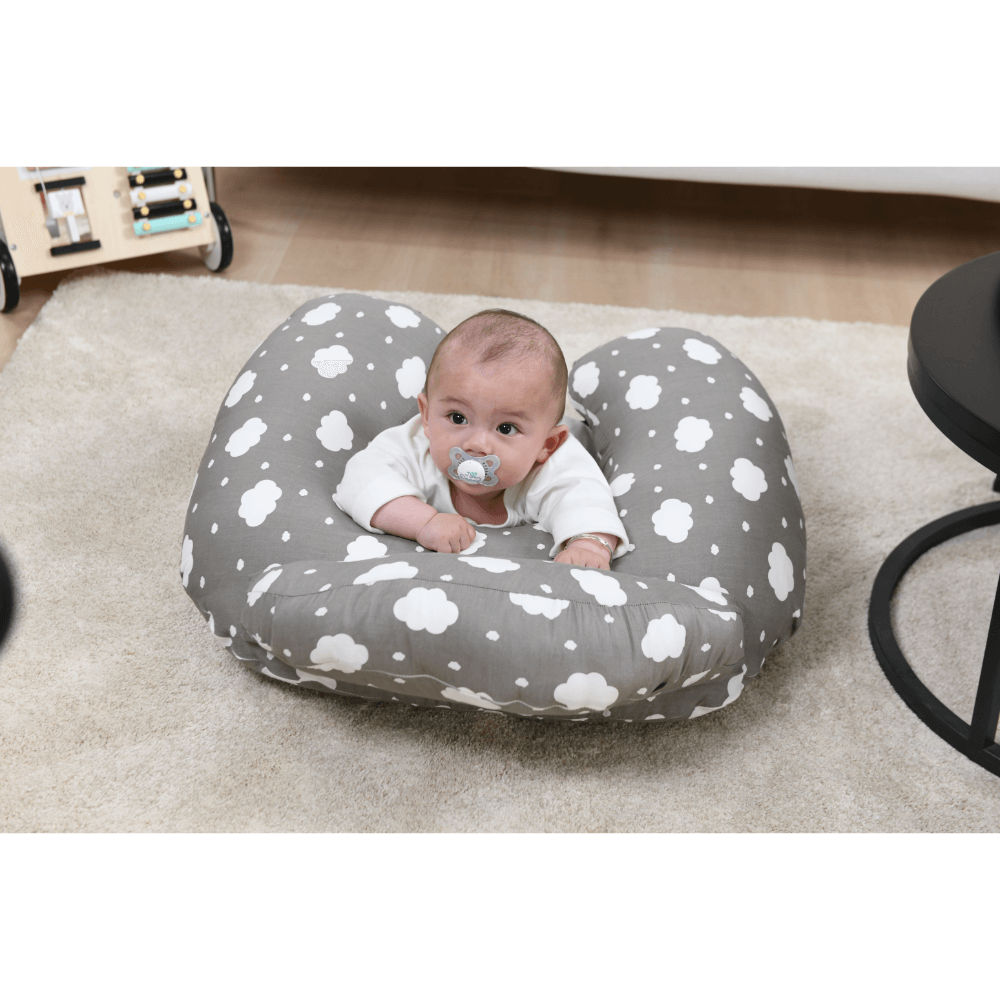 Momcozy Maternity Accessory Adjustable Nursing Pillow - Grey & White