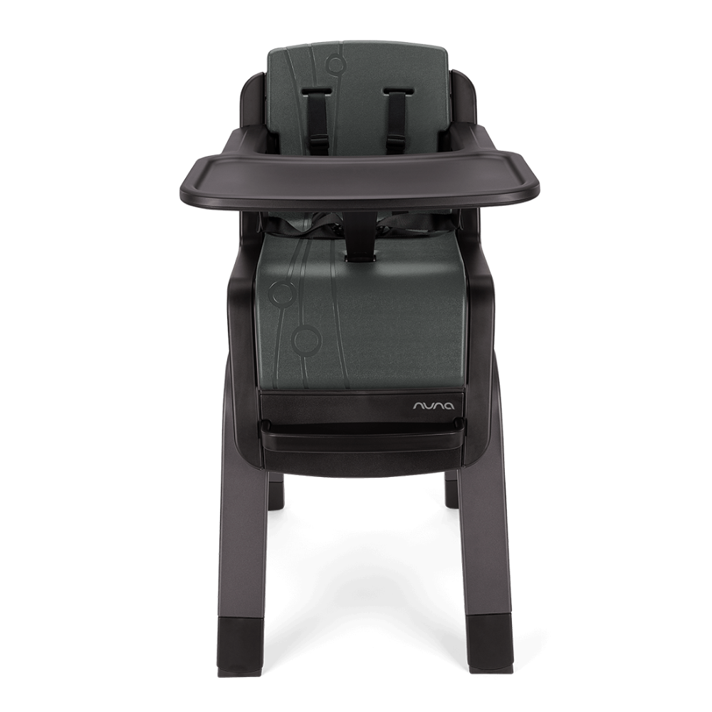 Nuna Zaaz Baby High Chair|Air Foam Cushion|Height Adjustable|Easily Removable Tray|Arm Bar & Footrest|For 0M+|Upto 100Kg - Pewter