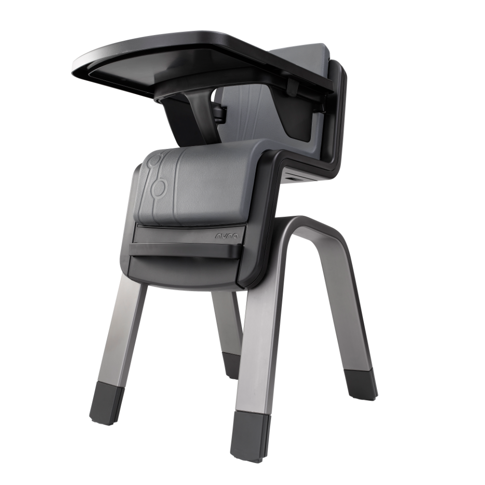 Nuna Zaaz Baby High Chair|Air Foam Cushion|Height Adjustable|Easily Removable Tray|Arm Bar & Footrest|For 0M+|Upto 100Kg - Pewter