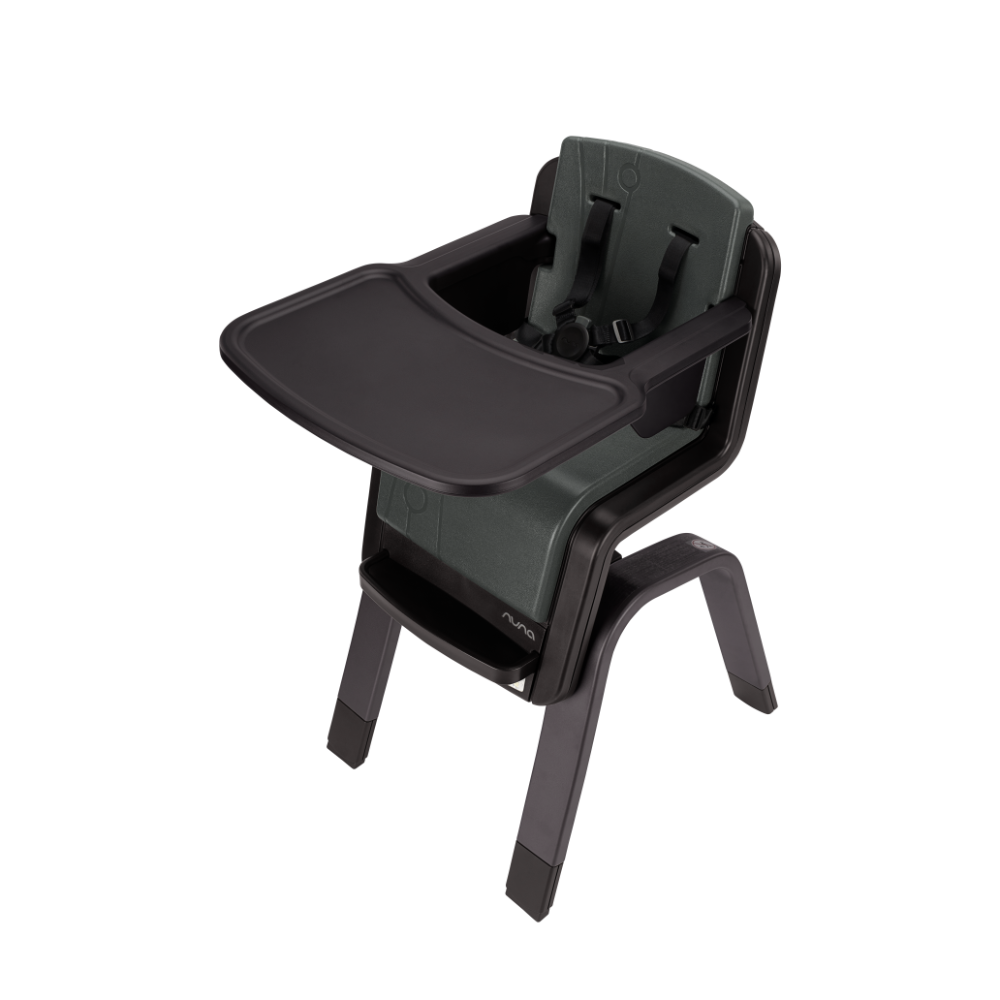 Nuna Zaaz Baby High Chair|Air Foam Cushion|Height Adjustable|Easily Removable Tray|Arm Bar & Footrest|For 0M+|Upto 100Kg - Pewter