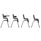 Nuna Zaaz Baby High Chair|Air Foam Cushion|Height Adjustable|Easily Removable Tray|Arm Bar & Footrest|For 0M+|Upto 100Kg - Pewter
