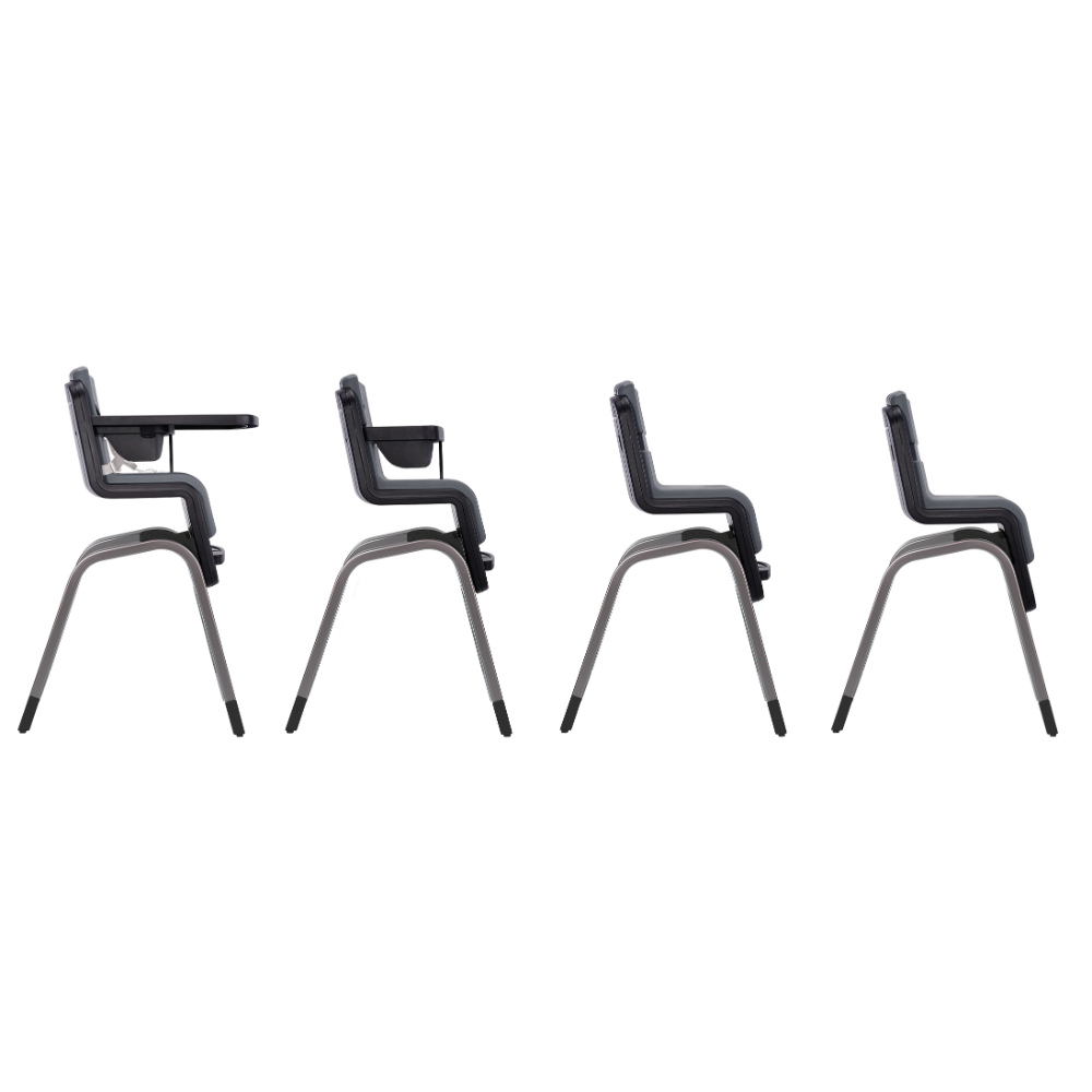 Nuna Zaaz Baby High Chair|Air Foam Cushion|Height Adjustable|Easily Removable Tray|Arm Bar & Footrest|For 0M+|Upto 100Kg - Pewter