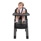 Nuna Zaaz Baby High Chair|Air Foam Cushion|Height Adjustable|Easily Removable Tray|Arm Bar & Footrest|For 0M+|Upto 100Kg - Pewter