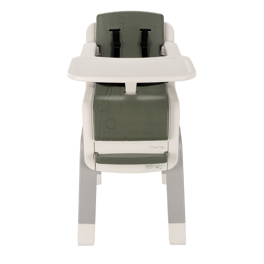 Nuna Zaaz Baby High Chair|Air Foam Cushion|Height Adjustable|Easily Removable Tray|Arm Bar & Footrest|For 0M+|Upto 100Kg - Pine