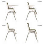 Nuna Zaaz Baby High Chair|Air Foam Cushion|Height Adjustable|Easily Removable Tray|Arm Bar & Footrest|For 0M+|Upto 100Kg - Pine