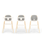 Nuna Bryn Baby High Chair with FREE Ginkgo Bryn Seat Pad – Premium Walnut & Maple Wood High Chair, Removable Seat Pad & Child Tray, Tool-Free Assembly (6M+, Up to 100 Kg)