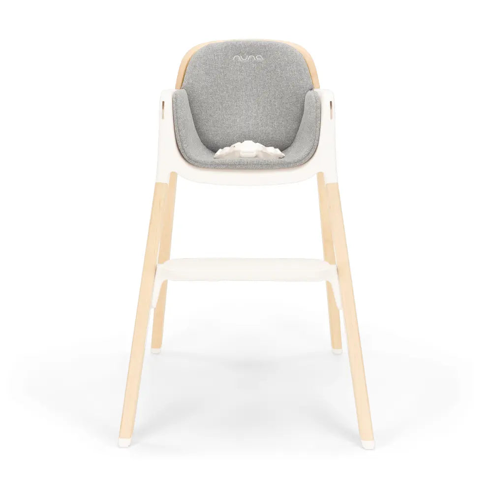 Nuna Bryn Baby High Chair with FREE Spectrum Bryn Seat Pad – Premium Walnut & Maple Wood High Chair, Removable Seat Pad & Child Tray, Tool-Free Assembly (6M+, Up to 100 Kg)
