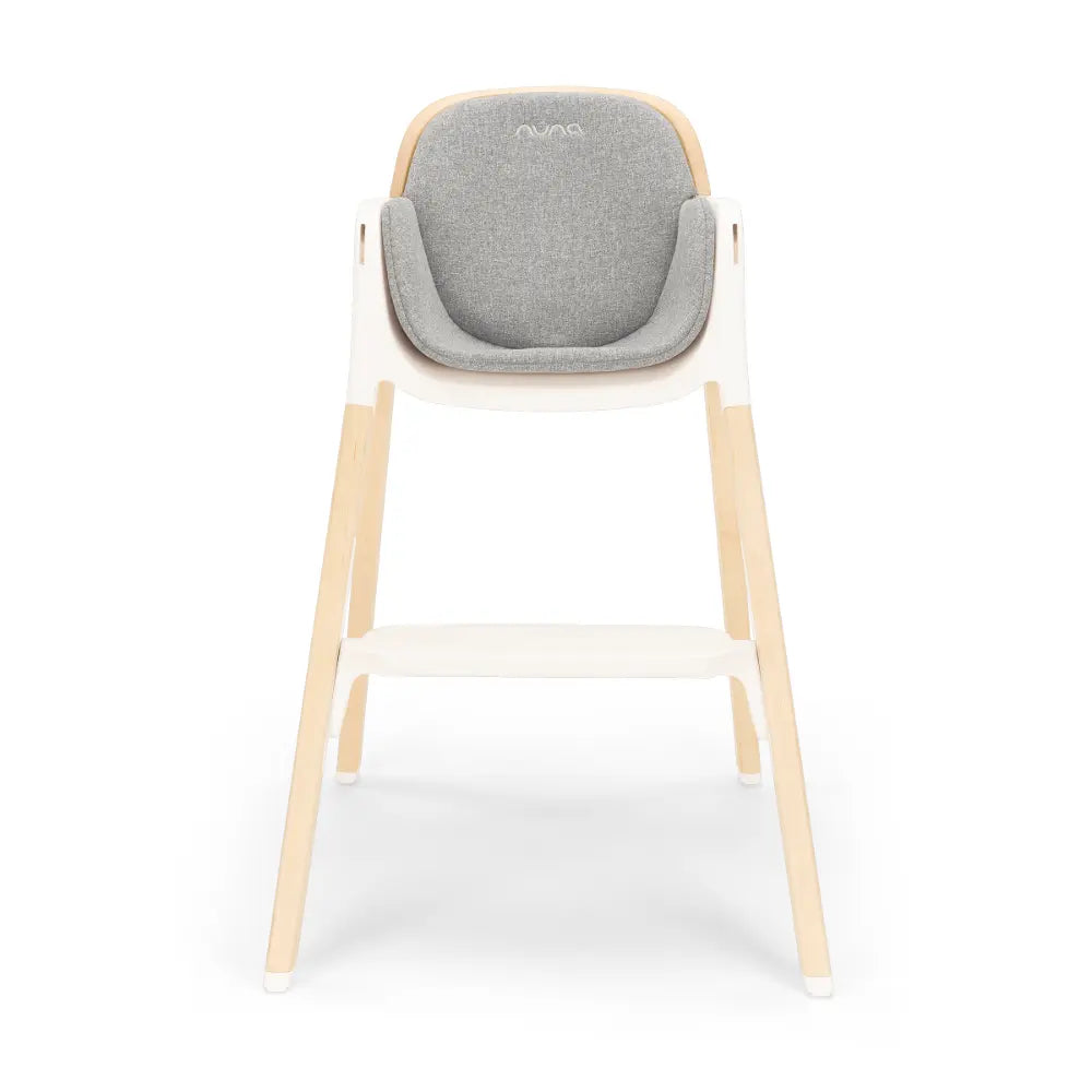 Nuna Bryn Baby High Chair with FREE Ginkgo Bryn Seat Pad – Premium Walnut & Maple Wood High Chair, Removable Seat Pad & Child Tray, Tool-Free Assembly (6M+, Up to 100 Kg)