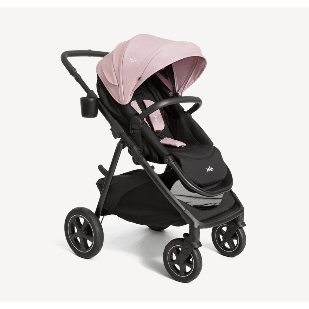 Joie Hazel™ Baby Stroller-Height Adjustable Seat & Parent Handle Bar-Reversible & Flat Reclining Seat-Car Seat Compatible-2 Years Warranty-For 0 to 4Y (Upto 22 kg)- Blush