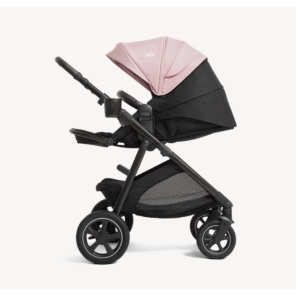 Joie Hazel™ Baby Stroller-Height Adjustable Seat & Parent Handle Bar-Reversible & Flat Reclining Seat-Car Seat Compatible-2 Years Warranty-For 0 to 4Y (Upto 22 kg)- Blush