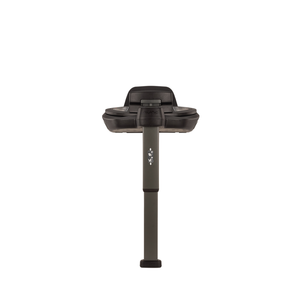 Nuna Base Curv ISOFIX Car Seat Base-Smart Swivel Lock- Button For 360 Degrees Rotation Adjustment-With Steel Stability Leg-Caviar