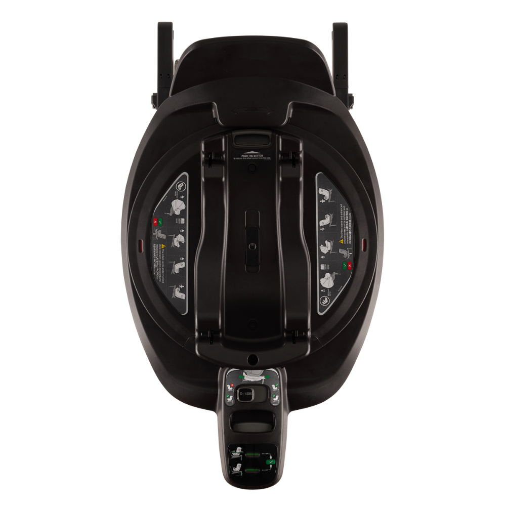 Nuna Base Curv ISOFIX Car Seat Base-Smart Swivel Lock- Button For 360 Degrees Rotation Adjustment-With Steel Stability Leg-Caviar