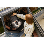 Nuna Base Curv ISOFIX Car Seat Base-Smart Swivel Lock- Button For 360 Degrees Rotation Adjustment-With Steel Stability Leg-Caviar