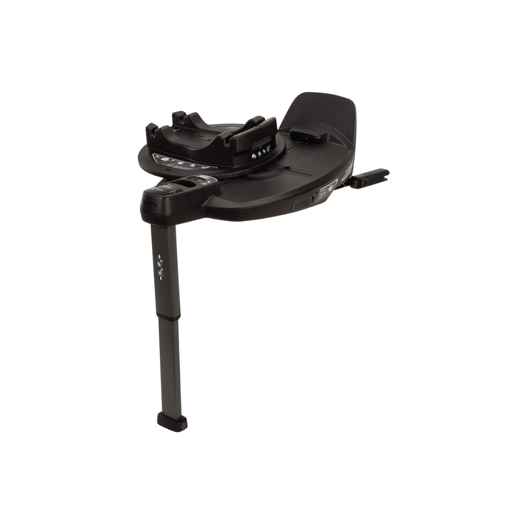 Nuna Arra Next Car Seat With Base Next-Car Seat Features (Rear Facing, 3 Positions & 157 Degrees Flat Reclining Seat, For 0 to 1.5Y-Base Features (Smart Swivel Lock, Steel Stability Leg) - Granite