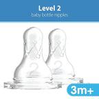 Dr. Brown's Natural Flow Level 2 Narrow Nipple - Set of 2 (3M+)