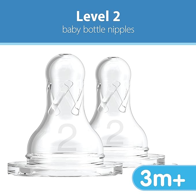 Dr. Brown's Natural Flow Level 2 Narrow Nipple - Set of 2 (3M+)