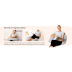 Momcozy Maternity Accessory J Shaped Maternity Body Pillow - Grey