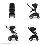 Nuna Mixx Next Reversible Seat Stroller with Flat Recline|Height Adjustable Handle Bar|All Terrain|All Wheel Suspension|One Hand Fold|Rain Cover & Post Adaptors|0 to 4Y (Upto 22Kg) - Caviar