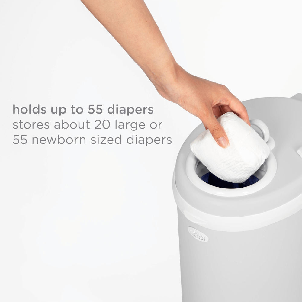Ubbi Steel Odor Locking Diaper Pail - Matte Grey