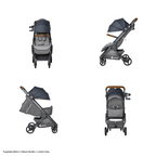 Ergobaby Metro+ Deluxe Compact Stroller - Lightweight, Travel Friendly with One Hand Fold, Near-Flat Recline, Adjustable Handlebar, Large Storage & Accessories Included, Birth to 4 Years