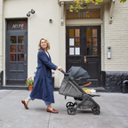 Ergobaby Metro+ Deluxe Compact Stroller - Lightweight, Travel Friendly with One Hand Fold, Near-Flat Recline, Adjustable Handlebar, Large Storage & Accessories Included, Birth to 4 Years