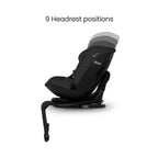Silver Cross Motion 3 All Size 360° Baby Car Seat|Convertible Car Seat|AirTech Summer Removable & Leakproof Liner|EasyFit Sprung Safety Harness|3 Position Recline|0 M+|Upto 12Y  -  Iconic Black