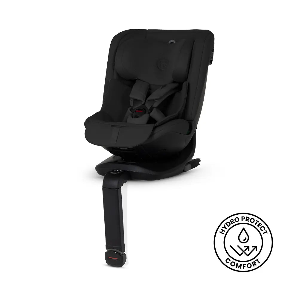 Silver Cross Motion 3 All Size 360° Baby Car Seat|Convertible Car Seat|AirTech Summer Removable & Leakproof Liner|EasyFit Sprung Safety Harness|3 Position Recline|0 M+|Upto 12Y  -  Iconic Black