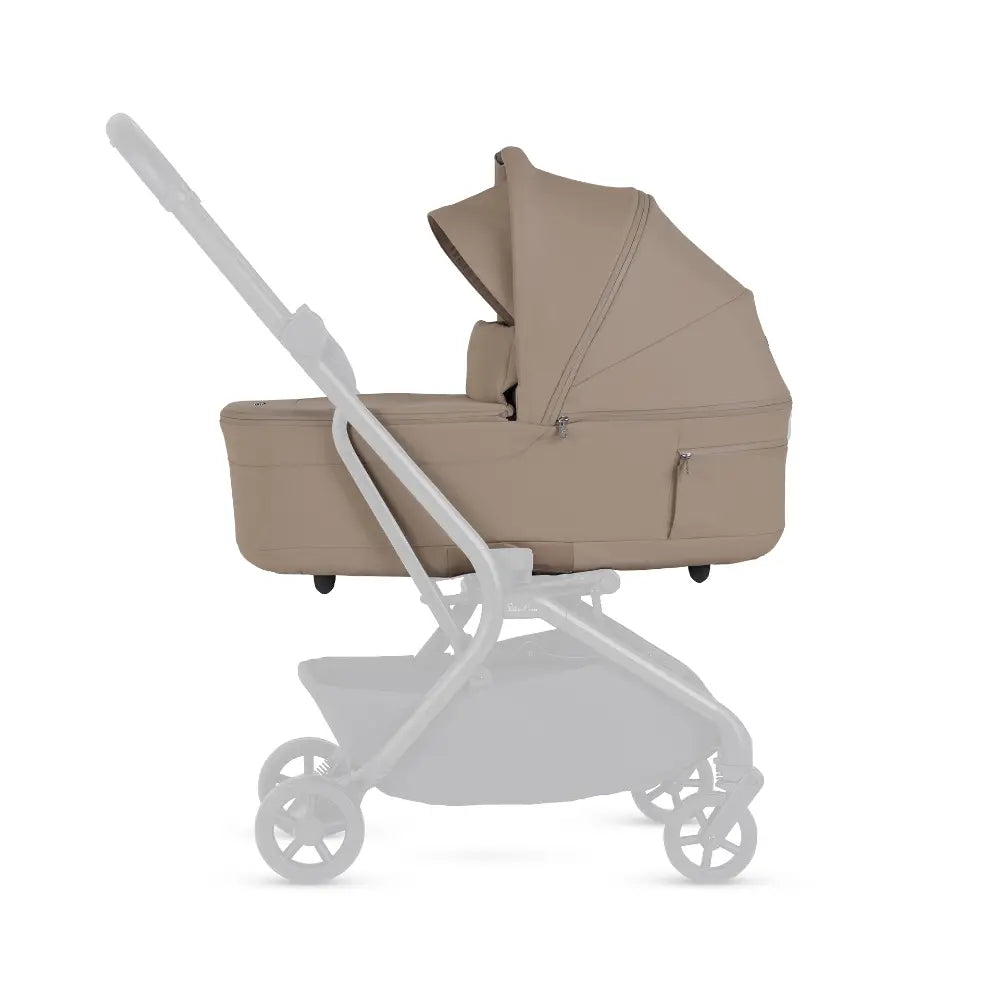 Silver Cross Nia World's Only Aircraft Cabin Approved Stroller in Both Seat & Carrycot Mode|Flat Recline|One Hand Fold|Lightweight & Travel Friendly|Self Standing|0 to 6M|Upto 9 Kg - Champagne