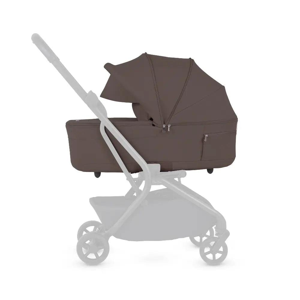 Silver Cross Nia World's Only Aircraft Cabin Approved Stroller in Both Seat & Carrycot Mode|Flat Recline|One Hand Fold|Lightweight & Travel Friendly|Self Standing|0 to 6M|Upto 9 Kg - Chocolate