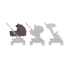 Silver Cross Nia World's Only Aircraft Cabin Approved Stroller in Both Seat & Carrycot Mode|Flat Recline|One Hand Fold|Lightweight & Travel Friendly|Self Standing|0 to 6M|Upto 9 Kg - Chocolate