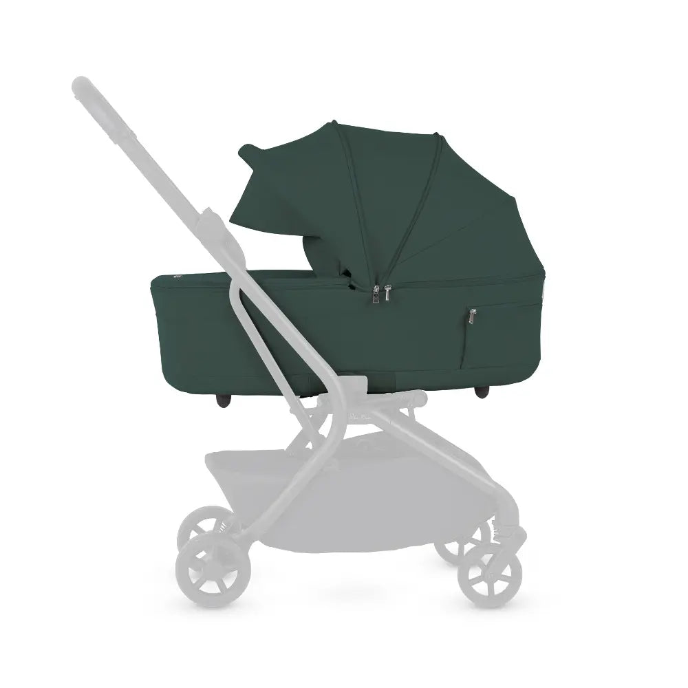 Silver Cross Nia World's Only Aircraft Cabin Approved Stroller in Both Seat & Carrycot Mode|Flat Recline|One Hand Fold|Lightweight & Travel Friendly|Self Standing|0 to 6M|Upto 9 Kg - Conifer