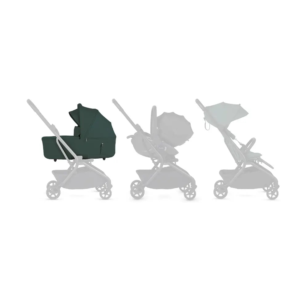Silver Cross Nia World's Only Aircraft Cabin Approved Stroller in Both Seat & Carrycot Mode|Flat Recline|One Hand Fold|Lightweight & Travel Friendly|Self Standing|0 to 6M|Upto 9 Kg - Conifer