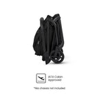 Silver Cross Nia World's Only Aircraft Cabin Approved Stroller in Both Seat & Carrycot Mode|Flat Recline|One Hand Fold|Lightweight & Travel Friendly|Self Standing|0 to 6M|Upto 9 Kg - Onyx
