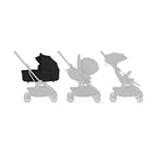Silver Cross Nia World's Only Aircraft Cabin Approved Stroller in Both Seat & Carrycot Mode|Flat Recline|One Hand Fold|Lightweight & Travel Friendly|Self Standing|0 to 6M|Upto 9 Kg - Onyx