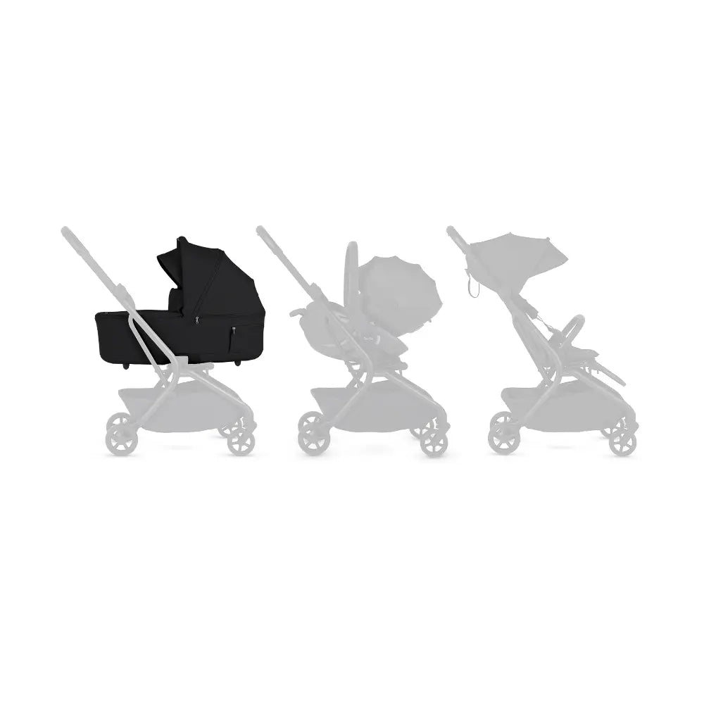 Silver Cross Nia World's Only Aircraft Cabin Approved Stroller in Both Seat & Carrycot Mode|Flat Recline|One Hand Fold|Lightweight & Travel Friendly|Self Standing|0 to 6M|Upto 9 Kg - Onyx