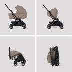 Silver Cross Nia World's Only Aircraft Cabin Approved Stroller in Both Seat & Carrycot Mode|Flat Recline|One Hand Fold|Lightweight & Travel Friendly|Self Standing|0 to 4Y|Upto 22 Kg - Champagne