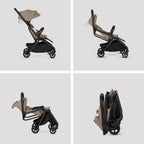 Silver Cross Nia World's Only Aircraft Cabin Approved Stroller in Both Seat & Carrycot Mode|Flat Recline|One Hand Fold|Lightweight & Travel Friendly|Self Standing|0 to 4Y|Upto 22 Kg - Champagne