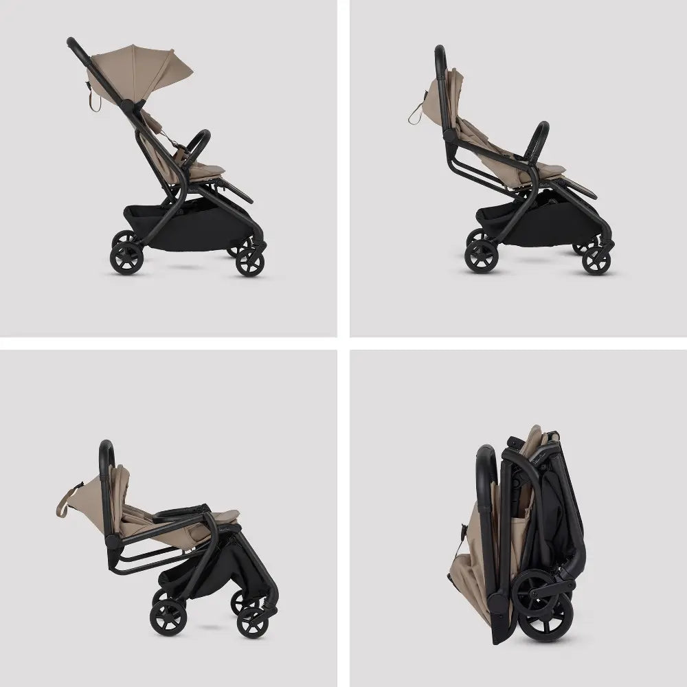 Silver Cross Nia World's Only Aircraft Cabin Approved Stroller in Both Seat & Carrycot Mode|Flat Recline|One Hand Fold|Lightweight & Travel Friendly|Self Standing|0 to 4Y|Upto 22 Kg - Champagne
