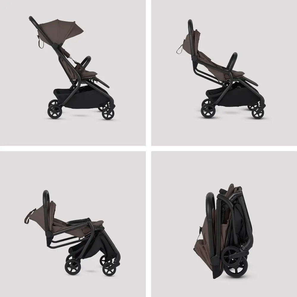 Silver Cross Nia World's Only Aircraft Cabin Approved Stroller in Both Seat & Carrycot Mode|Flat Recline|One Hand Fold|Lightweight & Travel Friendly|Self Standing|0 to 4Y|Upto 22 Kg - Chocolate