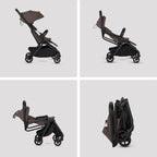 Silver Cross Nia World's Only Aircraft Cabin Approved Stroller in Both Seat & Carrycot Mode|Flat Recline|One Hand Fold|Lightweight & Travel Friendly|Self Standing|0 to 4Y|Upto 22 Kg - Chocolate